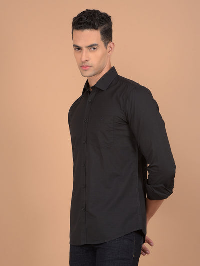 Black Horizontal Stripes Shirt-Men Shirts-Crimsoune Club