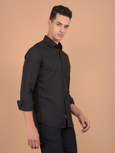 Black Horizontal Stripes Shirt-Men Shirts-Crimsoune Club