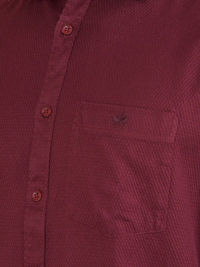 Maroon 100% Cotton Shirt-Men Shirts-Crimsoune Club