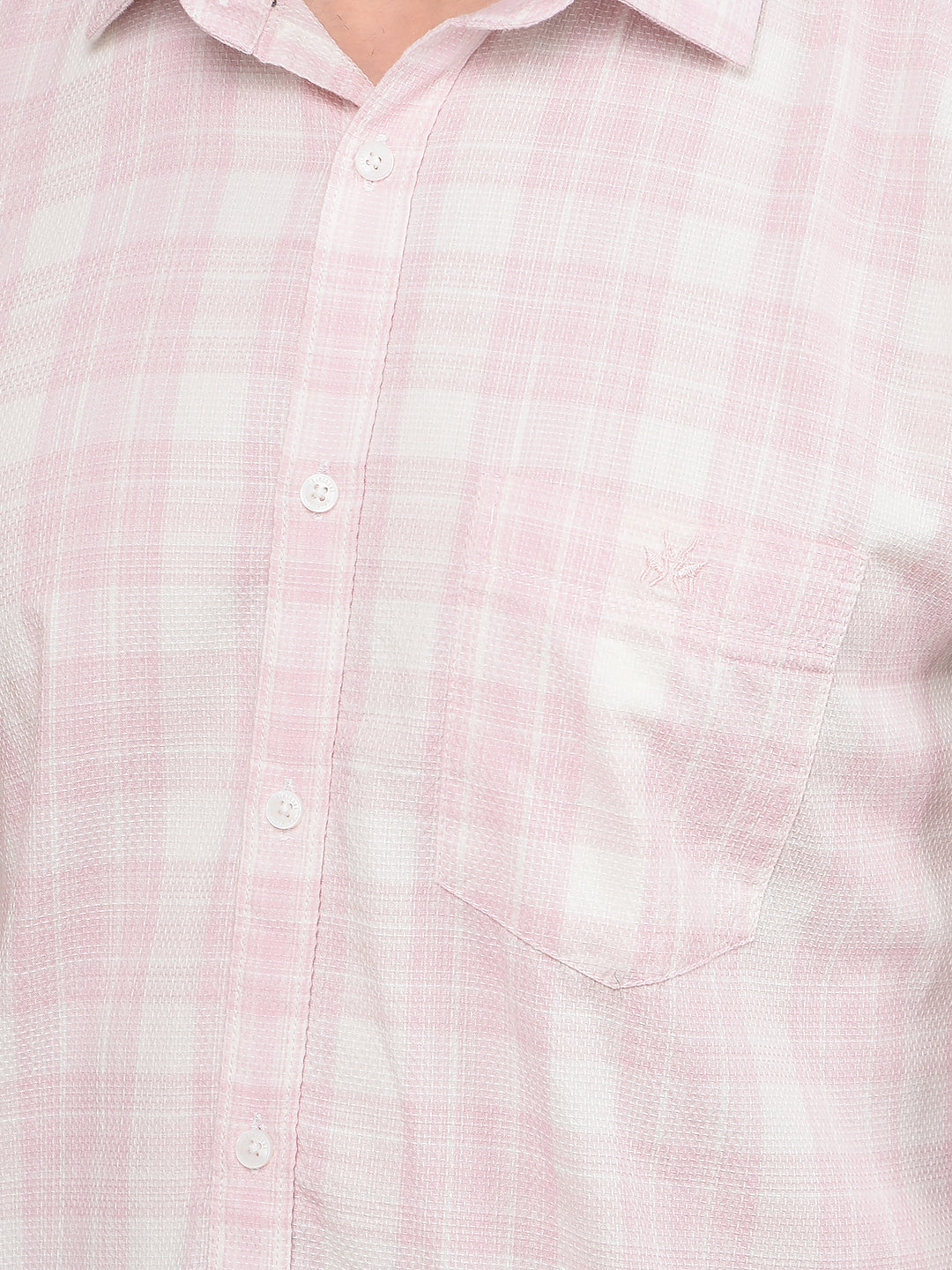 Pink Checked 100% Cotton Shirt