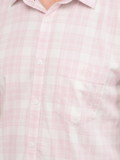 Pink Checked 100% Cotton Shirt