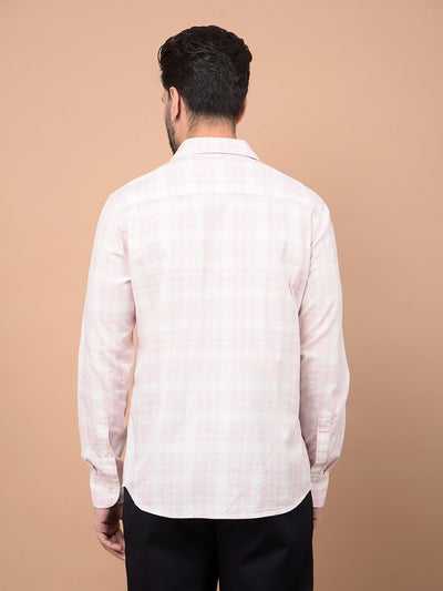 Pink Checked 100% Cotton Shirt