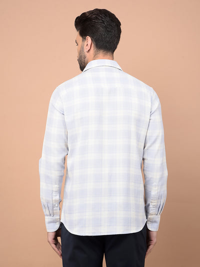 Purple Checked 100% Cotton Shirt