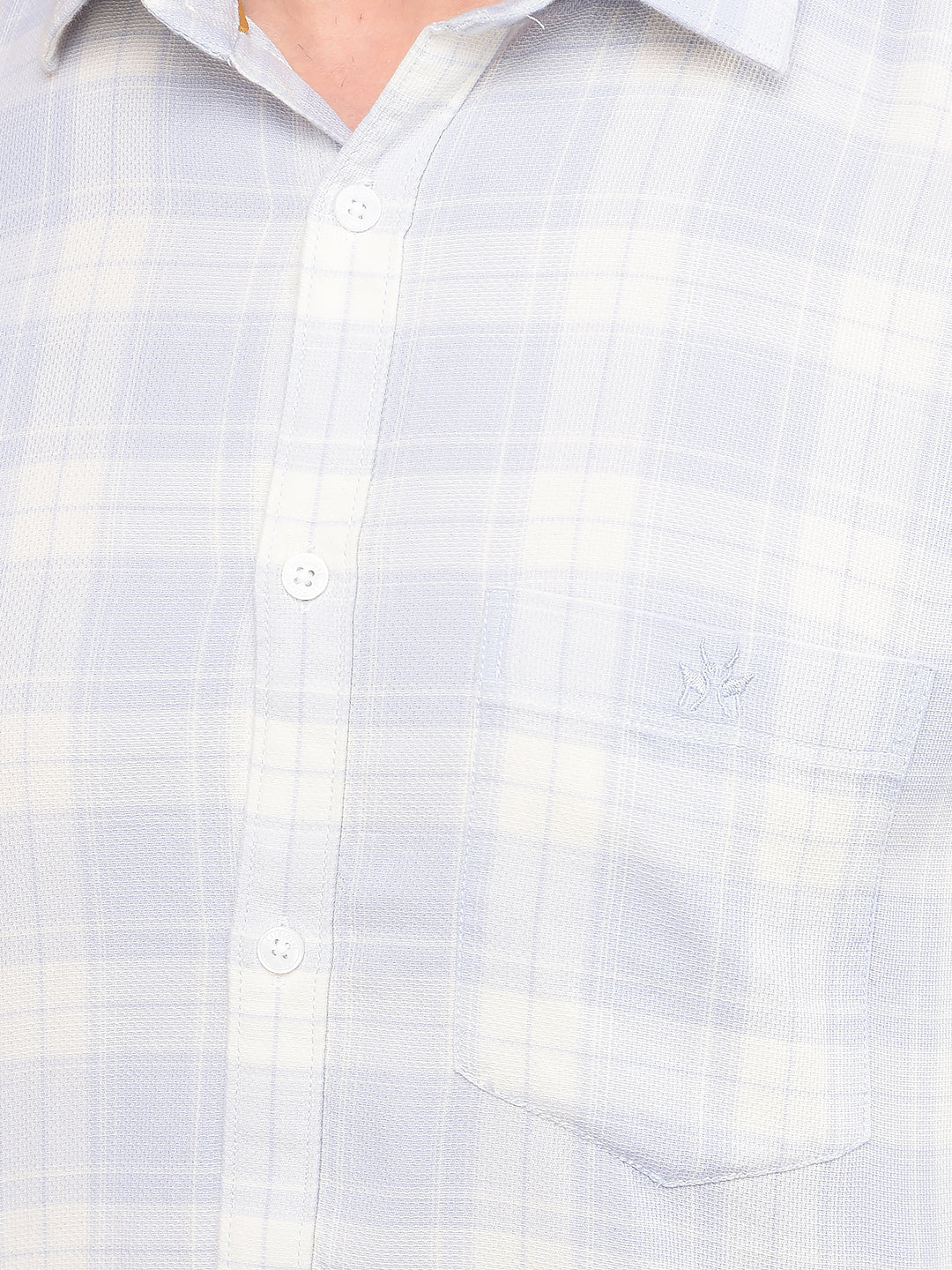 Purple Checked 100% Cotton Shirt