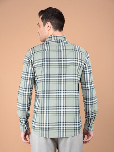 Green Checked 100% Cotton Shirt