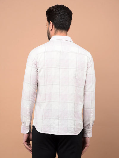 Pink Checked 100% Cotton Shirt