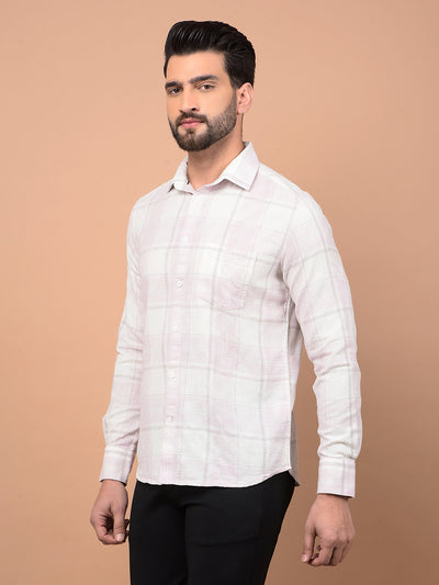 Pink Checked 100% Cotton Shirt