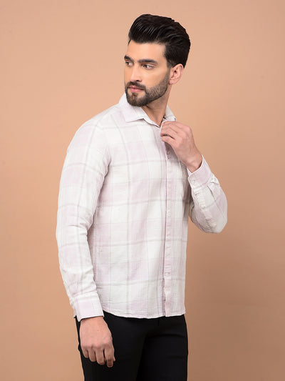 Pink Checked 100% Cotton Shirt