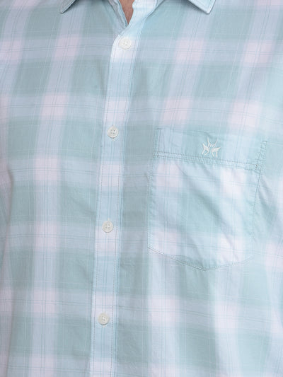 Green Checked 100% Cotton Shirt