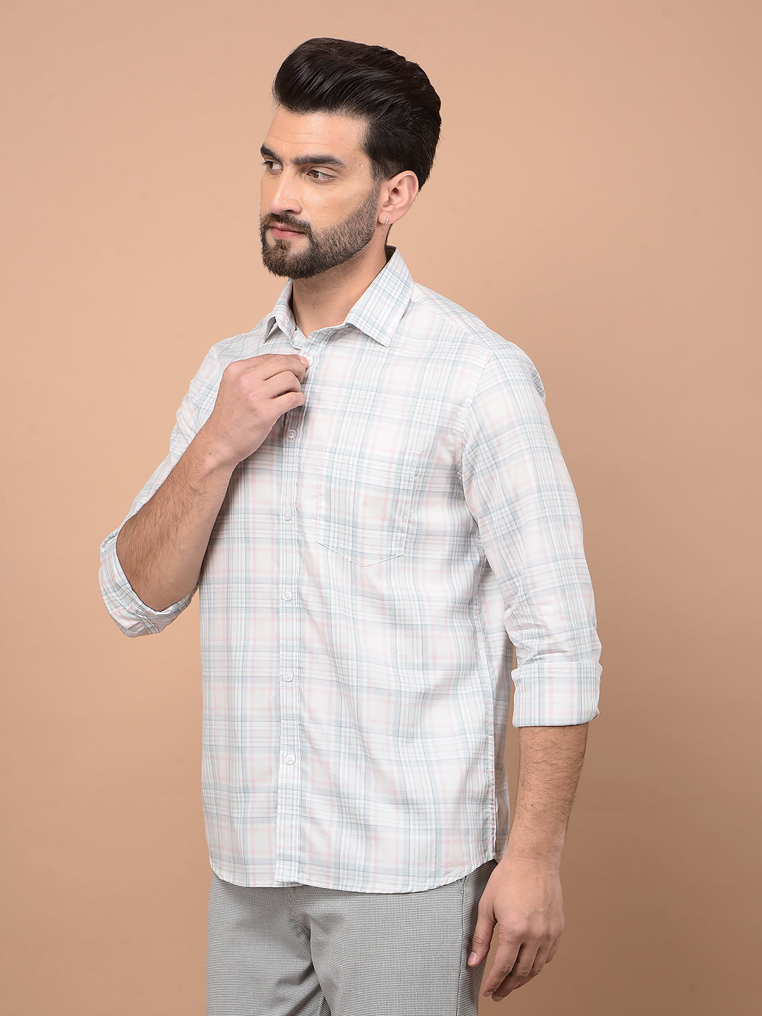 Multi-Color Checked 100% Cotton Shirt