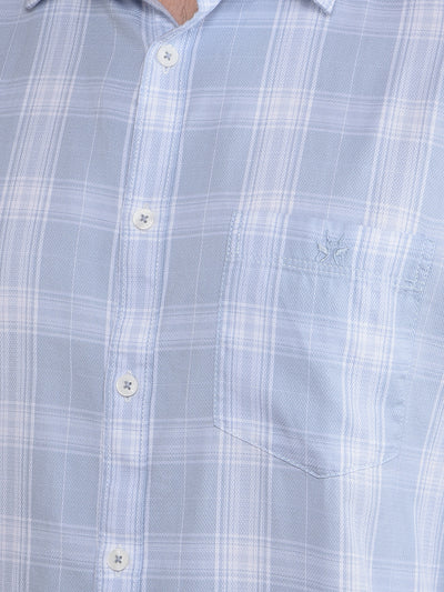 Blue Checked 100% Cotton Shirt