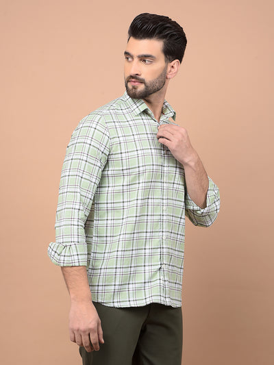 Green Checked 100% Cotton Shirt