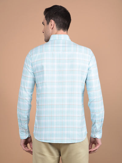 Blue Checked 100% Cotton Shirt