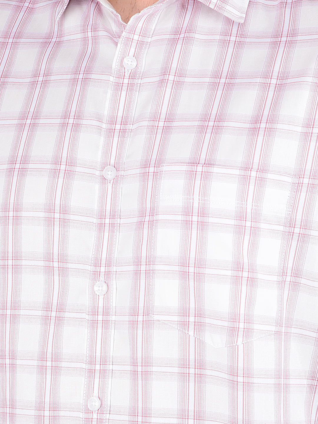 Pink Checked 100% Cotton Shirt