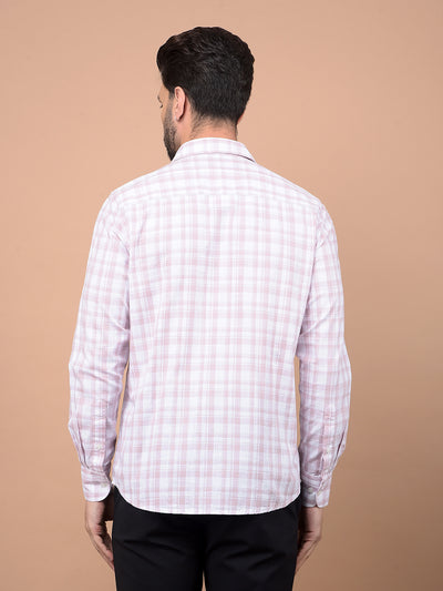 Pink Checked 100% Cotton Shirt