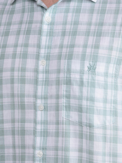 Green Checked 100% Cotton Shirt