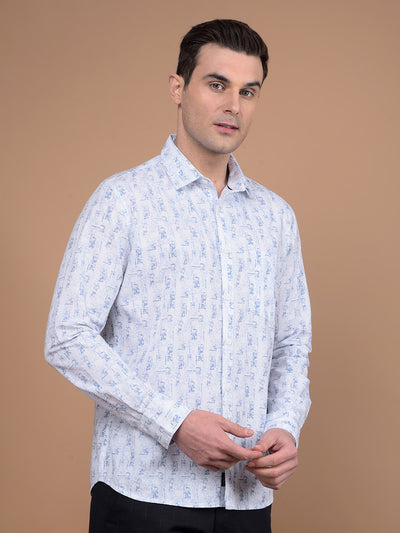 Blue Printed Shirt