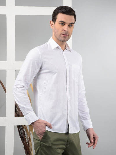 White Printed Shirt-Men Shirts-Crimsoune Club