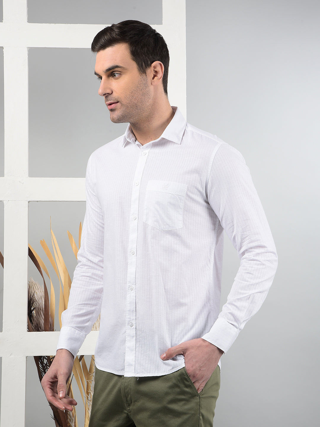 White Printed Shirt-Men Shirts-Crimsoune Club