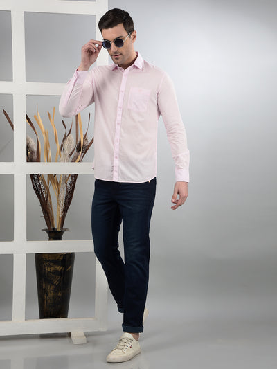 Pink Printed Shirt-Men Shirts-Crimsoune Club