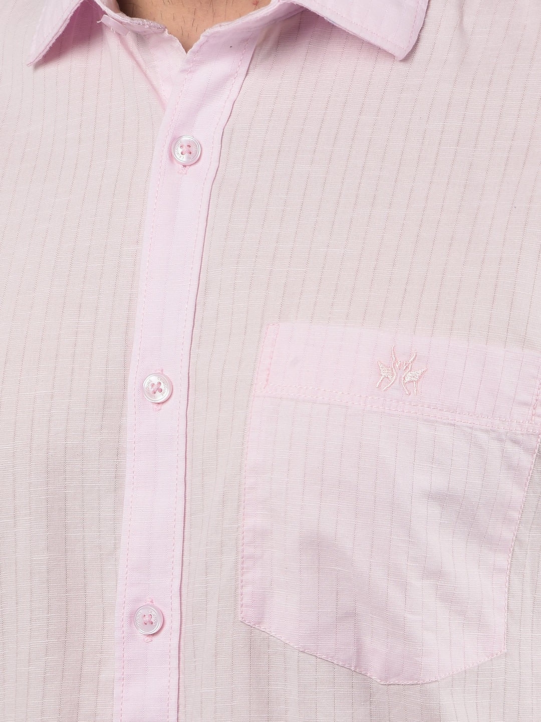 Pink Printed Shirt-Men Shirts-Crimsoune Club