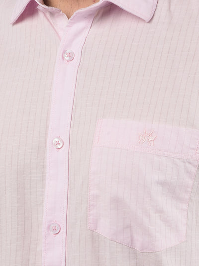 Pink Printed Shirt-Men Shirts-Crimsoune Club