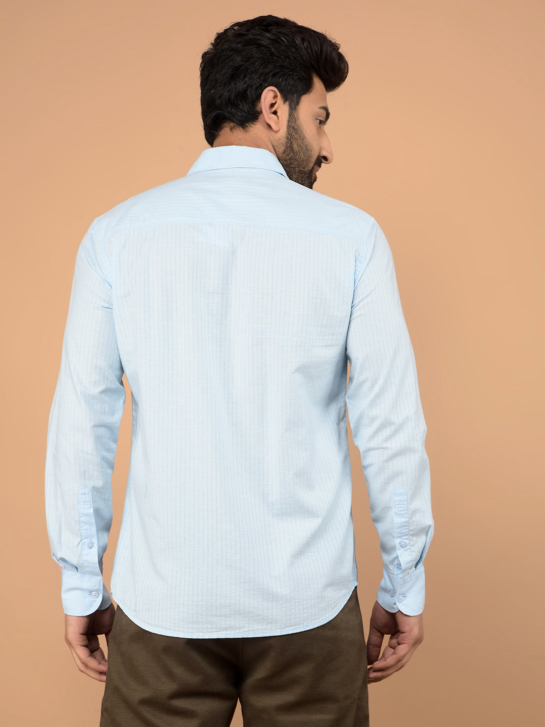 Blue Printed Shirt-Men Shirts-Crimsoune Club