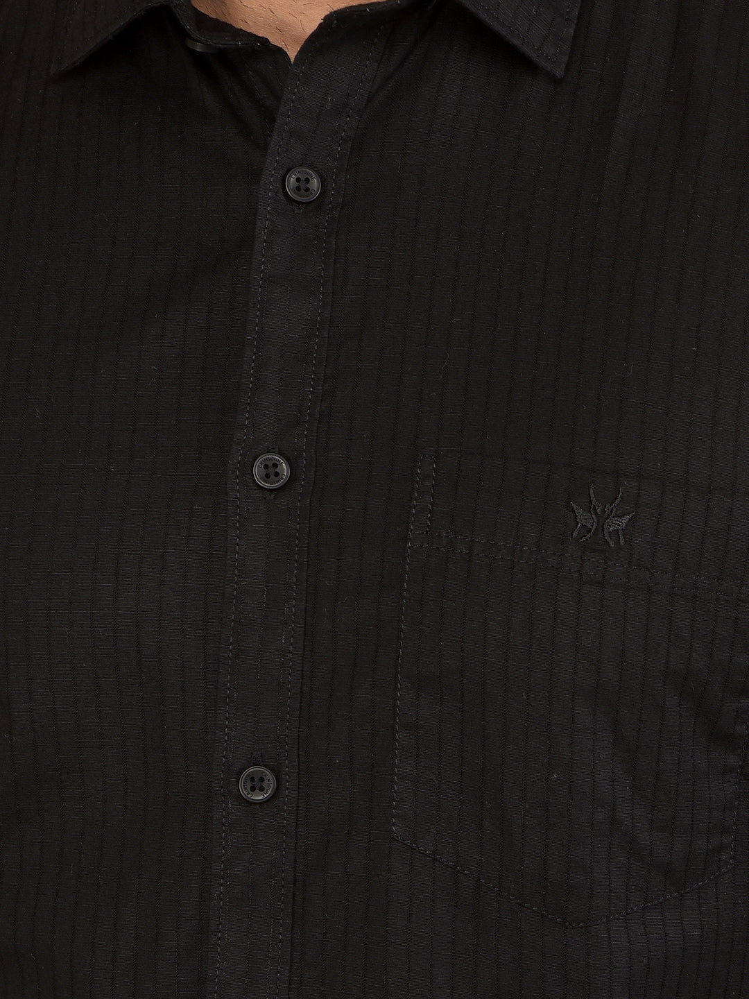 Black Printed Shirt-Men Shirts-Crimsoune Club