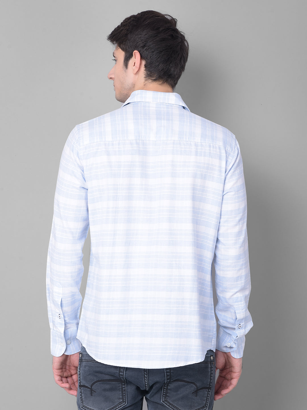 Blue Striped Shirt-Men Shirts-Crimsoune Club