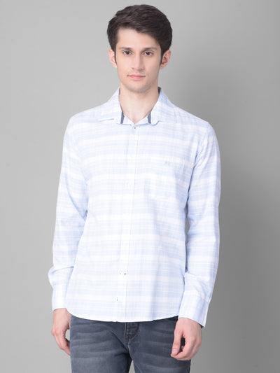 Blue Striped Shirt-Men Shirts-Crimsoune Club