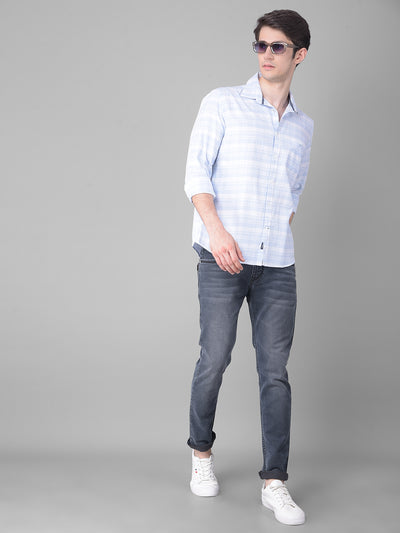 Blue Striped Shirt-Men Shirts-Crimsoune Club