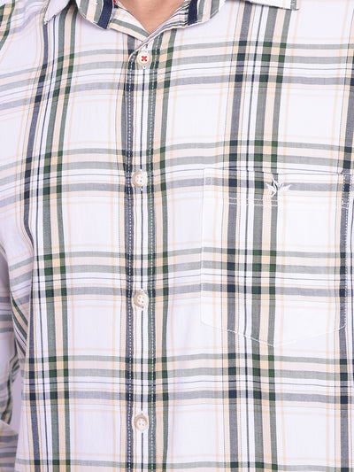 White Checked Shirt-Mens Shirts-Crimsoune Club