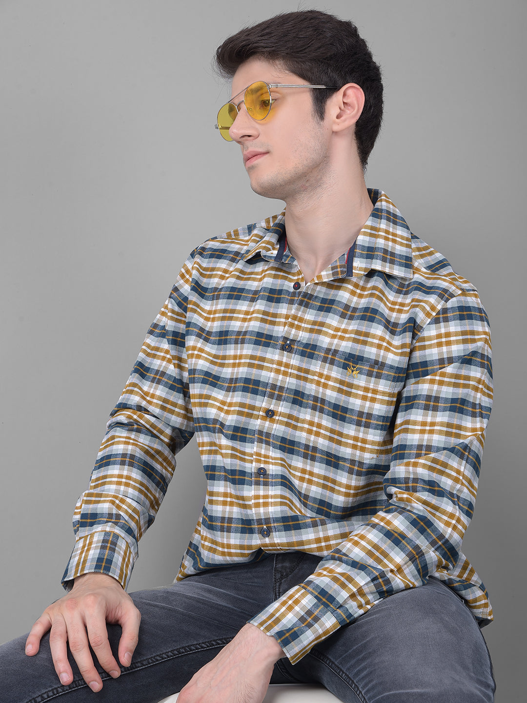 Multi Checked Shirt-Men Shirts-Crimsoune Club