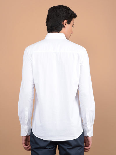 White 100% Cotton Shirt-Men Shirts-Crimsoune Club