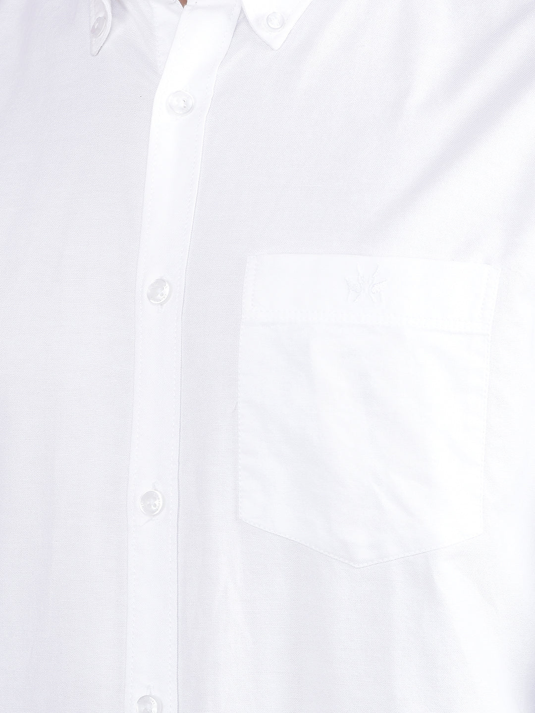 White 100% Cotton Shirt-Men Shirts-Crimsoune Club