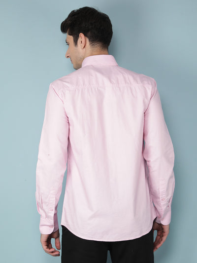 Pink 100% Cotton Shirt-Men Shirts-Crimsoune Club