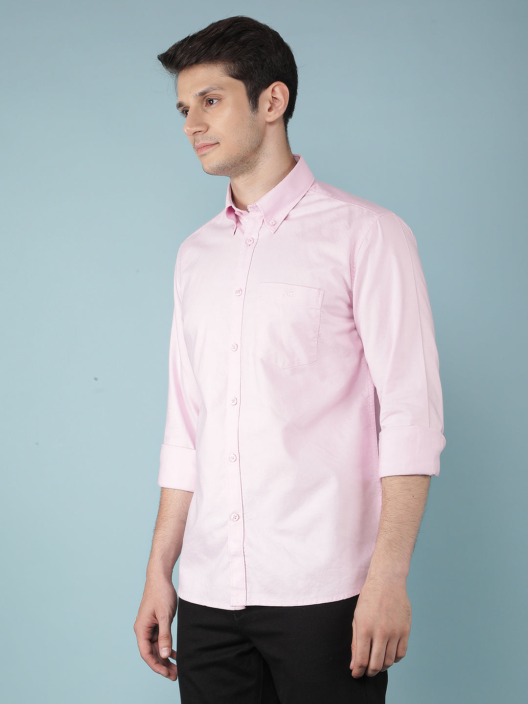 Pink 100% Cotton Shirt-Men Shirts-Crimsoune Club