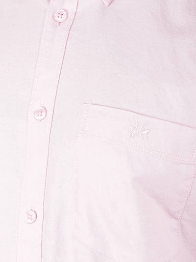 Pink 100% Cotton Shirt-Men Shirts-Crimsoune Club