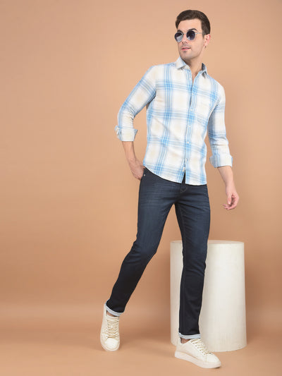 Heavy-Wash Blue Denims-Men Jeans-Crimsoune Club