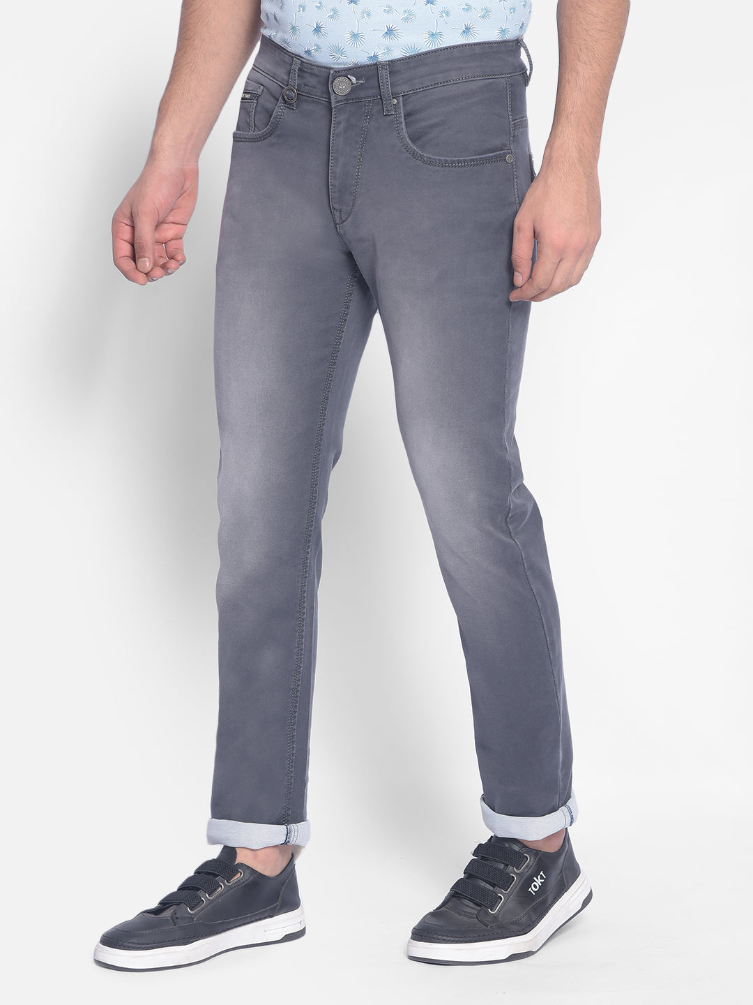 Grey Jeans-Men Jeans-Crimsoune Club