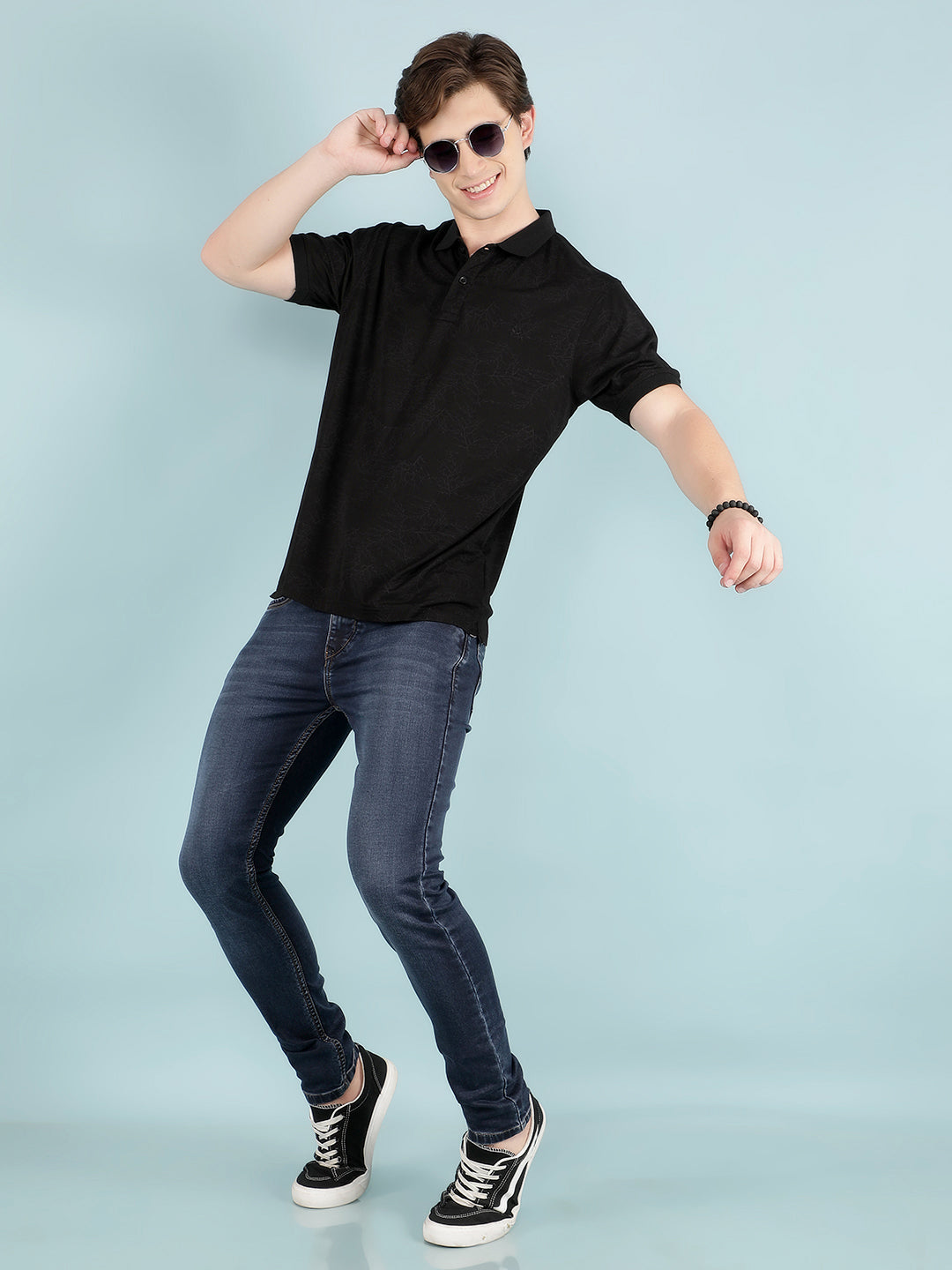 Blue Light Fade Skinny Jeans-Men Jeans-Crimsoune Club