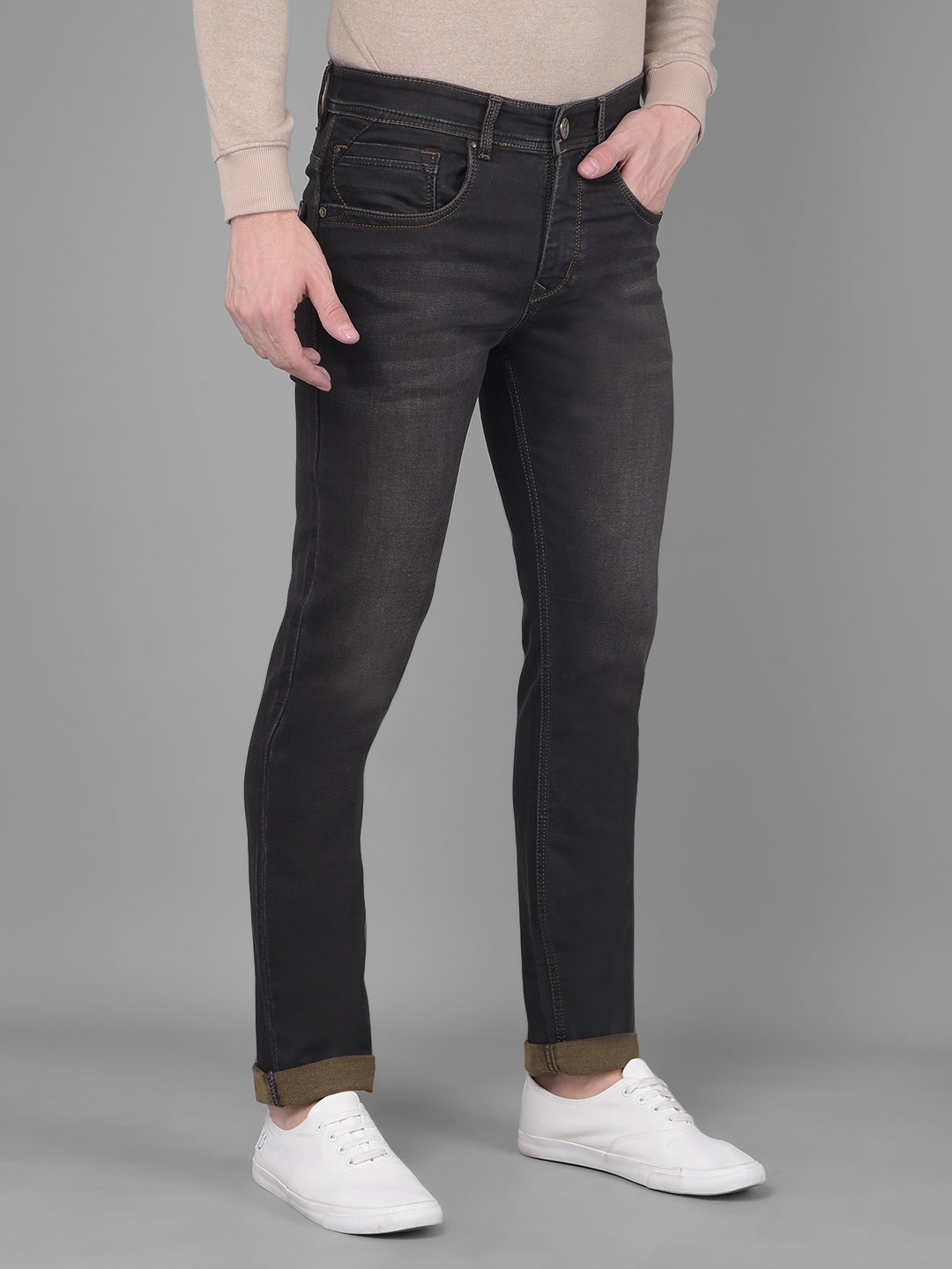 Grey Jeans-Men Jeans-Crimsoune Club