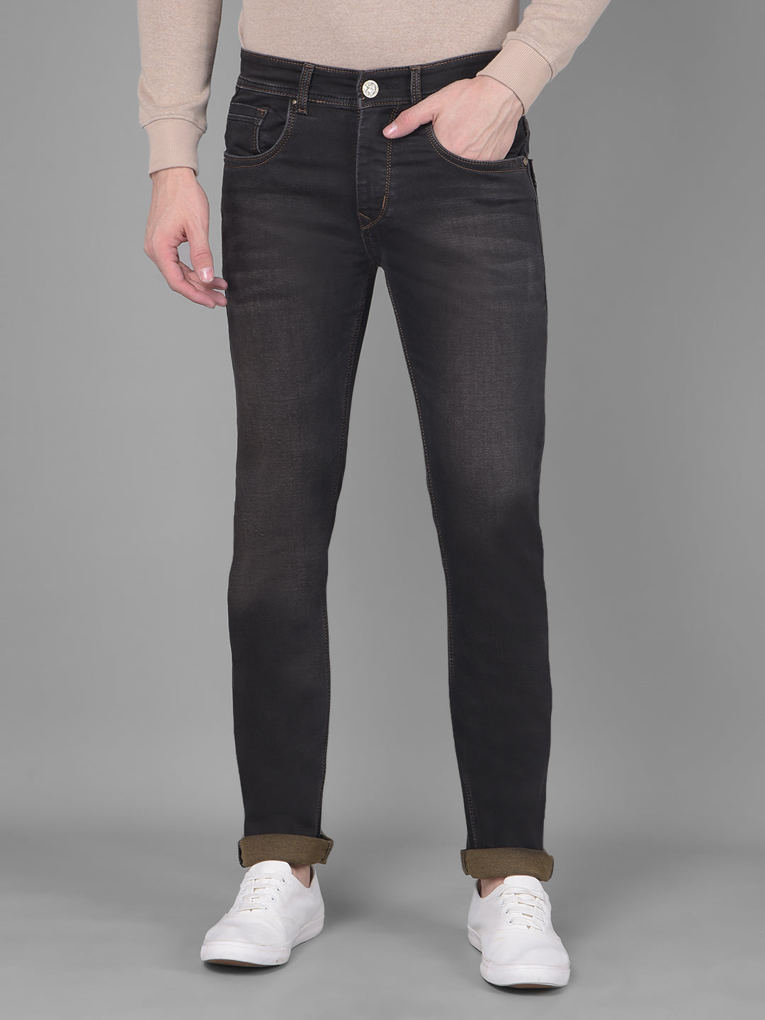 Grey Jeans-Men Jeans-Crimsoune Club