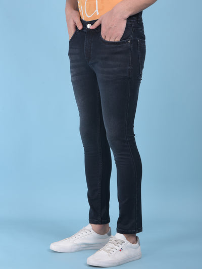 Navy Blue Jeans-Men Jeans-Crimsoune Club