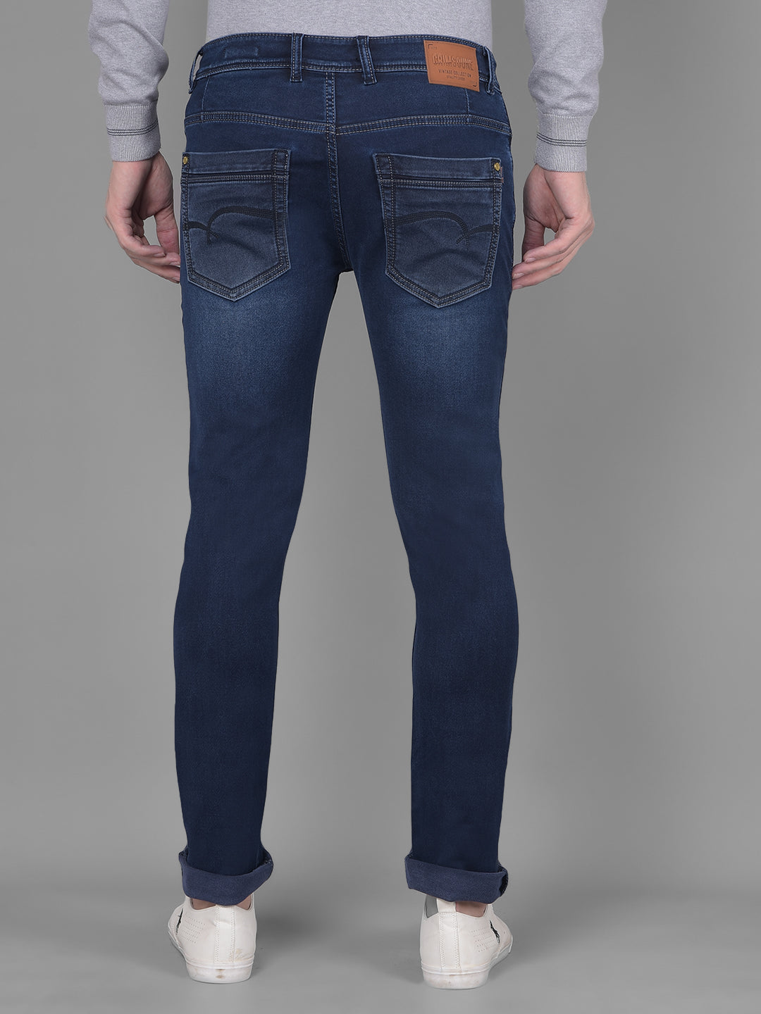 Dark Blue Jeans-Men Jeans-Crimsoune Club