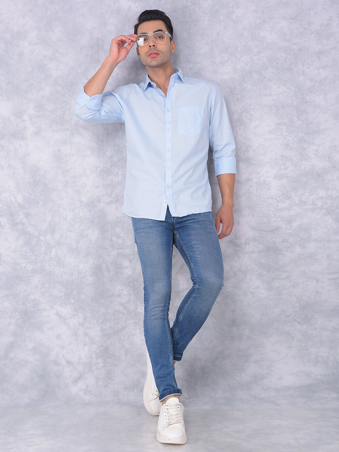 Blue Skinny Jeans-Men Jeans-Crimsoune Club