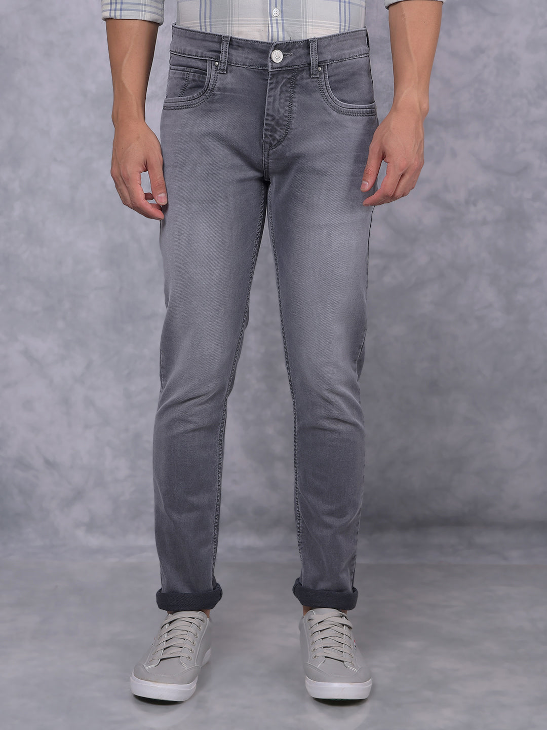 Grey Jeans-Men Jeans-Crimsoune Club