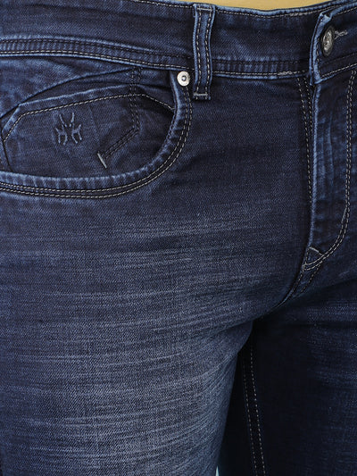 Navy Blue Jeans-Men Jeans-Crimsoune Club