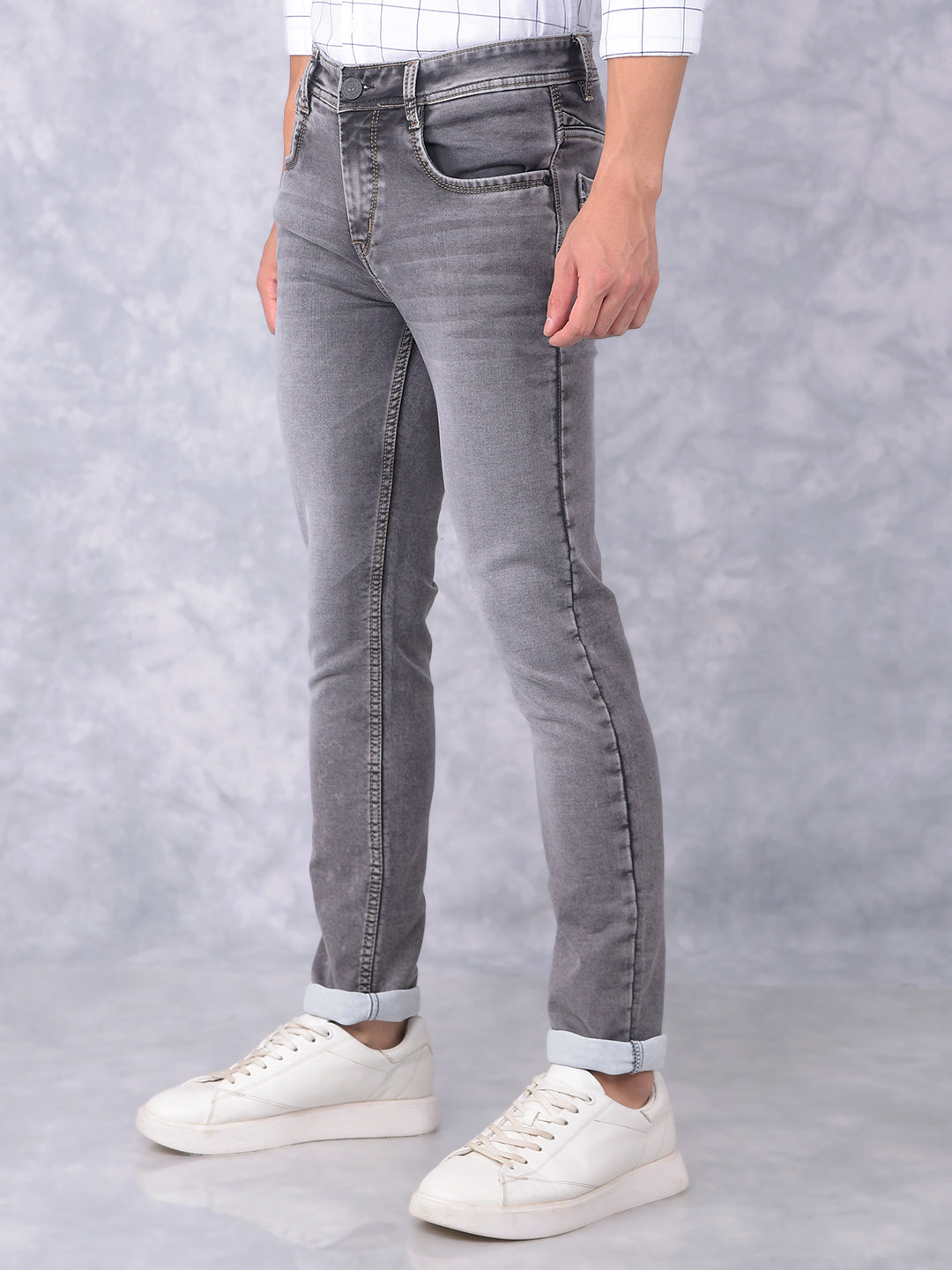 Grey Jeans-Men Jeans-Crimsoune Club