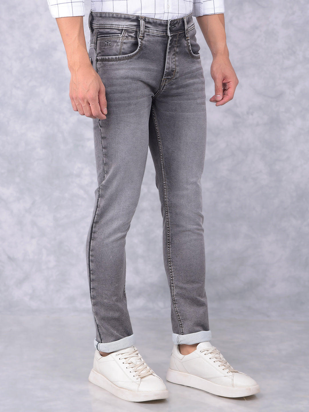 Grey Jeans-Men Jeans-Crimsoune Club